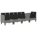 vidaXL Nappali bútor szett párnával 4 pcs Világosszürke Bársony