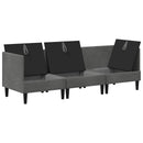 vidaXL Nappali bútor szett párnával 3 pcs Sötétszürke Bársony