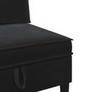 vidaXL Nappali bútor szett párnával tárolóval 4 pcs Fekete Bársony