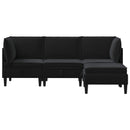 vidaXL Nappali bútor szett párnával tárolóval 4 pcs Fekete Bársony