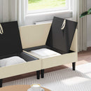 vidaXL Nappali bútor szett 3 pcs Krémszínű Szövet