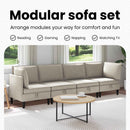 vidaXL Nappali bútor szett 4 pcs Zabpehely Szövet