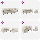 vidaXL Nappali bútor szett 4 pcs Zabpehely Szövet