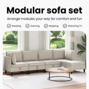vidaXL Nappali bútor szett 5 pcs Zabpehely Szövet