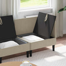 vidaXL Nappali bútor szett 3 pcs Homokszín Szövet