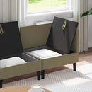 vidaXL Nappali bútor szett 3 pcs Khaki Szövet