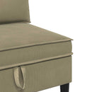 vidaXL Nappali bútor szett 4 pcs Khaki Szövet