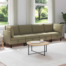 vidaXL Nappali bútor szett 4 pcs Khaki Szövet