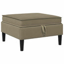 vidaXL Nappali bútor szett 4 pcs Khaki Szövet