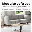 vidaXL Nappali bútor szett 3 pcs Világosszürke Szövet