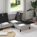 vidaXL Nappali bútor szett 4 pcs Világosszürke Szövet