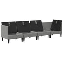 vidaXL Nappali bútor szett 4 pcs Sötétszürke Szövet