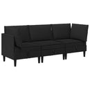 vidaXL Nappali bútor szett 3 pcs Fekete Szövet