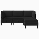 vidaXL Nappali bútor szett 4 pcs Fekete Szövet