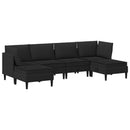 vidaXL Nappali bútor szett 6 pcs Fekete Szövet