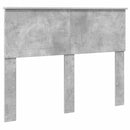 vidaXL Ágykeret fejtámlával Beton Szürke 135 x 190 cm Tömör fenyőfa