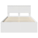 vidaXL Ágykeret fejtámlával Fehér 120 x 200 cm Tömör fenyőfa