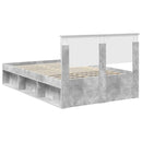 vidaXL Ágykeret fejtámlával Beton 120 x 200 cm Tömör fenyőfa