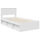 vidaXL Ágykeret fejtámlával Fehér 100 x 200 cm Tömör fenyőfa