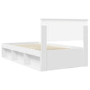 vidaXL Ágykeret fejtámlával Fehér 100 x 200 cm Tömör fenyőfa