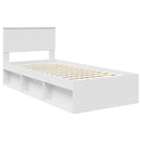 vidaXL Ágykeret fejtámlával Fehér 90 x 200 cm Tömör fenyőfa