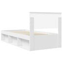 vidaXL Ágykeret fejtámlával Fehér 90 x 200 cm Tömör fenyőfa
