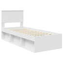 vidaXL Ágykeret fejtámlával Fehér 75 x 190 cm Tömör fenyőfa