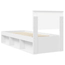 vidaXL Ágykeret fejtámlával Fehér 75 x 190 cm Tömör fenyőfa