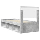 vidaXL Ágykeret fejtámlával Beton Szürke 75 x 190 cm Tömör fenyőfa