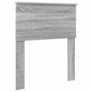 vidaXL Ágykeret fejtámlával Szürke Sonoma 75 x 190 cm Tömör fenyőfa