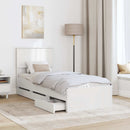 vidaXL Ágykeret fiókkal fejtámlával Fehér 75 x 190 cm Mérnöki Fa