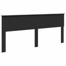 vidaXL Tárolós Ágy fejtámlával fiókkal Fekete 200 x 200 cm Faanyag