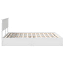 vidaXL Tárolós Ágy fejtámlával fiókkal Fehér 160 x 200 cm Faanyag