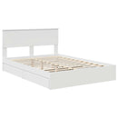 vidaXL Tárolós Ágy fejtámlával fiókkal Fehér 140 x 190 cm Faanyag
