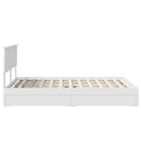 vidaXL Tárolós Ágy fejtámlával fiókkal Fehér 140 x 190 cm Faanyag