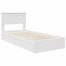 vidaXL Tárolós Ágy fejtámlával fiókkal Fehér 90 x 200 cm Faanyag