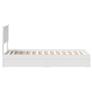 vidaXL Tárolós Ágy fejtámlával fiókkal Fehér 75 x 190 cm Faanyag