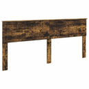 vidaXL Ágykeret fejtámlával fiókkal Füstölt tölgy 200 x 200 cm Faanyag