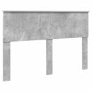 vidaXL Ágykeret fejtámlával fiókkal Beton Szürke 140 x 200 cm Faanyag