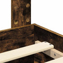 vidaXL Ágykeret fejtámlával fiókkal Füstölt tölgy 120 x 200 cm Faanyag