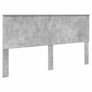 vidaXL Ágykeret fejtámlával Beton 180 x 200 cm Tömör fenyőfa
