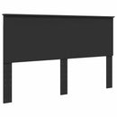 vidaXL Ágykeret fejtámlával Fekete 160 x 200 cm Tömör fenyőfa