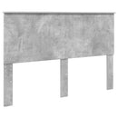 vidaXL Ágykeret fejtámlával Beton Szürke 150 x 200 cm Tömör fenyőfa