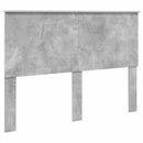 vidaXL Ágykeret fejtámlával Beton 140 x 200 cm Tömör fenyőfa