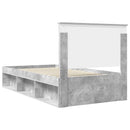 vidaXL Ágykeret fejtámlával Beton Szürke 100 x 200 cm Tömör fenyőfa