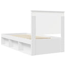 vidaXL Ágykeret fejtámlával Fehér 90 x 200 cm Tömör fenyőfa