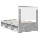 vidaXL Ágykeret fejtámlával Beton 90 x 200 cm Tömör fenyőfa