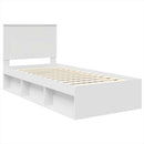 vidaXL Ágykeret fejtámlával Fehér 90 x 190 cm Tömör fenyőfa