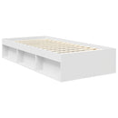 vidaXL Ágykeret fejtámlával Fehér 90 x 190 cm Tömör fenyőfa