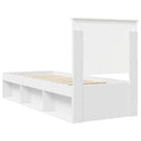 vidaXL Ágykeret fejtámlával Fehér 75 x 190 cm Tömör fenyőfa